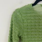 Princess Polly Textured Green Long Sleeve Cut Out Dress Size 2 Photo 2