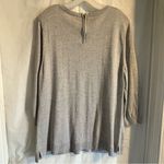 Talbots  Womens Sweater XL Solid Gray Tunic Pockets Slits Long Sleeve‎ Top Shirt Photo 1