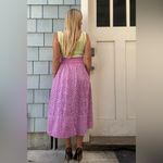 Tibi  Lace A-Line Midi Skirt Lilac Pink 4 Photo 3