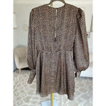 Buddy Love Leopard Mini Dress XS Boho Date Night Wedding Event Spring Summer Black Photo 2