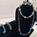 Chelsea Jewelry two necklaces two bracelets one earring set see pictures Blue Photo 9
