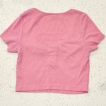 SheIn Pink and Black Women’s Baby Tee Cropped Shirt Set - Size: Medium Photo 3