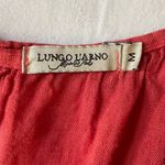 Burnt Orange Sleeveless Summer Italian Linen Dress Size M Photo 6