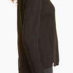 frame denim Frame Easy Crewneck Organic Linen Long Sleeve Top In Noir Photo 1
