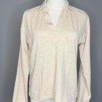J.Crew Top Shirt Cream Women’s Collared Long Sleeve Neutral Minimalist Photo 0