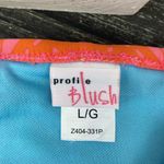 Profie Blush Orange & Pink Print Bikini Swim Suit Bottoms Size L Photo 3