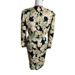 Talbots Vtg by Adrianna Pappel Silk Floral Suit Set Top and Skirt size 4 Photo 6