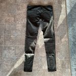 American Eagle Super Stretch Dark Green Sateen Skinny Jeggings | 2 Regular Photo 2