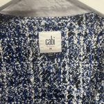 CAbi  Womens Reina 21 Club Jacket Blazer Size M Blue Black Bow Buttons 5294 Photo 3