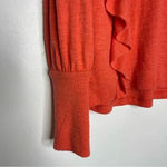 Pilcro Anthropologie Coral Ruffle Sweater Size XS Photo 6