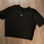 Nike Black  Cropped Slim Fit Tee Photo 0