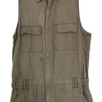 Abercrombie & Fitch Abercrombie Fitch Green Sleeveless Utility Jumpsuit Playsuit Size Small Tall Photo 4