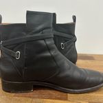 Balenciaga  Womens Boots‎ 40 Black Leather Buckle Ankle Chelsea Slouch Photo 5