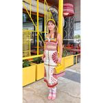 LA DOUBLEJ Multicolored Striped 100% Cotton Festival Plunge Crop Top Size XS Photo 12