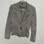 Check & Stripe Gray Black Striped‎ Knit Blazer Jacket Size M Photo 1