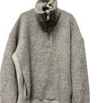 Lululemon ‎ Athletica Gray Sweatshirt Sherpa and quarter zip w pockets Photo 2
