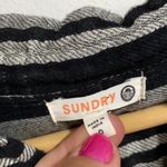 Sundry  striped flannel plaid interior button up soft small gently‎ worn Photo 1