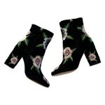 Rebecca Minkoff  Bryce Floral Embroidery Black Ankle Booties Women’s Size 6 NWT Photo 3