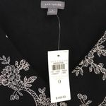 Ann Taylor 100% silk floral sleeveless dress Women’s Size 0 NEW black & white Photo 2