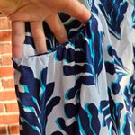 Diane Von Furstenberg  Revel Blue & White Coral Bow Detail Fit & Flare Dress - 10 Photo 6
