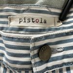 Pistola  Women’s Striped Micro Denim Shorts Y2K Size S Photo 2