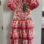 Farm Rio  Romantic Orchard Tiered Midi-Dress | Size Small Photo 1
