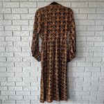 Farm Rio Long-Sleeve V-Neck Printed Tie-Front Midi Dress Size Small Photo 5