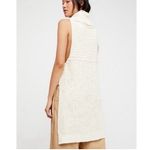Free People cream colored slouchy turtleneck high low hem Skyscraper sweater. S Photo 2