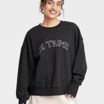 JoyLab NWOT  Black Je Taime French terry sweatshirt Photo 0