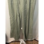 Gap  Women's Linen Blend Olive Green Drawstring Wide Leg Casual Pants Size‎ S Photo 2