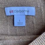 Liz Claiborne Y2K  Tan Women's Ribbed Lightweight Thin Sweater Button Sleeve Sz L Photo 1
