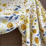 Eloquii Womens Shirt Yellow Floral Sweet Heart Neckline Cropped Stretch Plus 22 Photo 6