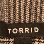 Torrid Black Plaid Houndstooth Cutaway Stretch Blazer Women’s Size 0 Large L Photo 7