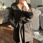 Ann Taylor Black Dress Coat W/Shawl Lapels Photo 8