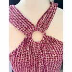 Maeve by Anthropologie Women's Mica Halter Tank Top Pink Geometric Photo 2