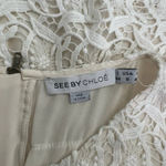 See By Chloe Tiered Lace Crochet Dress Ivory White Size 8 Photo 11