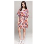 Johnny Was  Summer Days Eyelet Floral Dress Braided‎ Belt Silk Oversized XS Photo 14