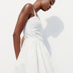 ZARA dress mini white cotton skirt voluminous corset boho summer vacation Photo 7
