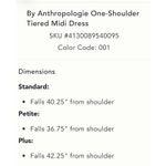 Anthropologie Ruffled One Shoulder Asymmetrical Mini Dress In Black Size XS Photo 7