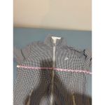 Nike  seersucker gingham jacket women size L zipper lightweight cotton blue white Photo 6