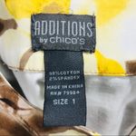 Chico's Chico’s Floral Blazer Brown, Yellow, White, 8 Photo 5