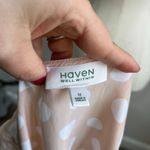 Haven Well Within Cupro Polka Dot Maxi Dress Vegan Silk Blush Pink Sz M Size M Photo 7