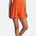 Abound NWT  Romper Lace Up Back Shorts Pockets Summer Orange Fluro Size Small Photo 0