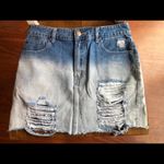 Forever 21  Distressed Denim Ombré Skirt 27 Sexy Photo 8