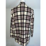 Women’s Cream Plaid Wool Blazer Single Button Red Size XL Photo 2