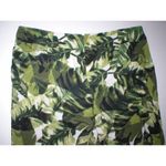 Womens Worth New York $498 8 USA Palm Print Silk Pants Green White Tall Wide Photo 6