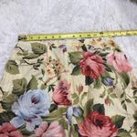 Adrienne Vittadini Linen Floral Shorts Yellow Small Petite Photo 6