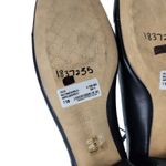 Arezzo Black Slingback Leather Chloe Ankle Strap Low Block Heel Pumps Size 7.5 B Photo 9