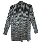 The Limited  Black White Zig Zag Long Sleeve Cowl Neck Light Wrap Sweater Size M Photo 1