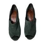 Schutz Green Suede D’Orsay Peep Toe Pumps 6B Women’s High Heel Classic Elegant Photo 2